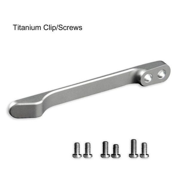 Кліпса кишенькова титанова Civivi T001C з титановими гвинтами T001C фото