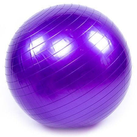 Фитбол 65 см до 150 кг + насос Мяч для фитнеса гладкий серый 5415-6GR фото