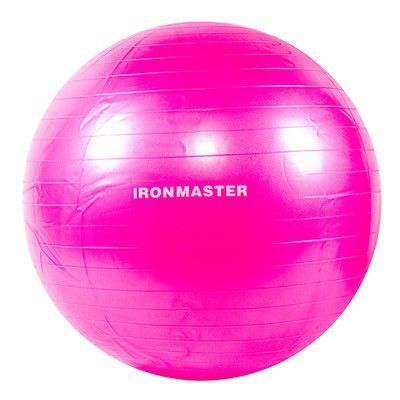 Фітбол антирозрив 65 см до 150 кг + насос | М'яч для фітнесу Anti burst гладкий Iron Master IR97403B фото