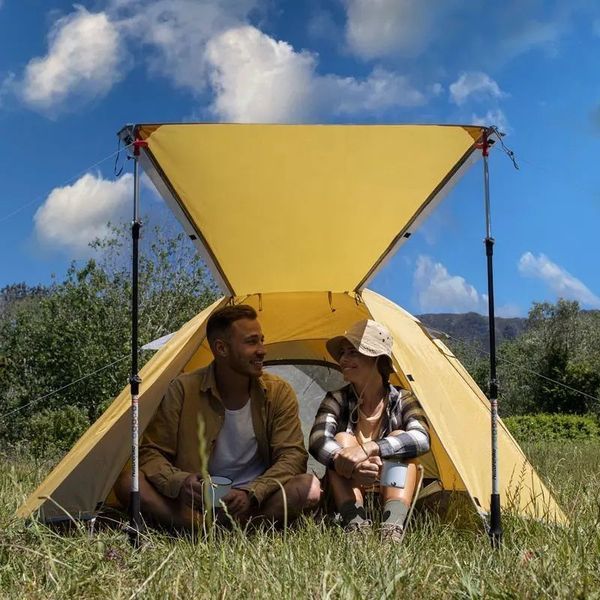 Намет двомісний Naturehike P-Series NH18Z022-P 210T/65D, жовтий 6927595783610 фото