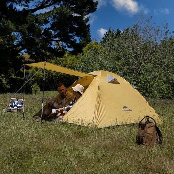 Намет двомісний Naturehike P-Series NH18Z022-P 210T/65D, жовтий 6927595783610 фото