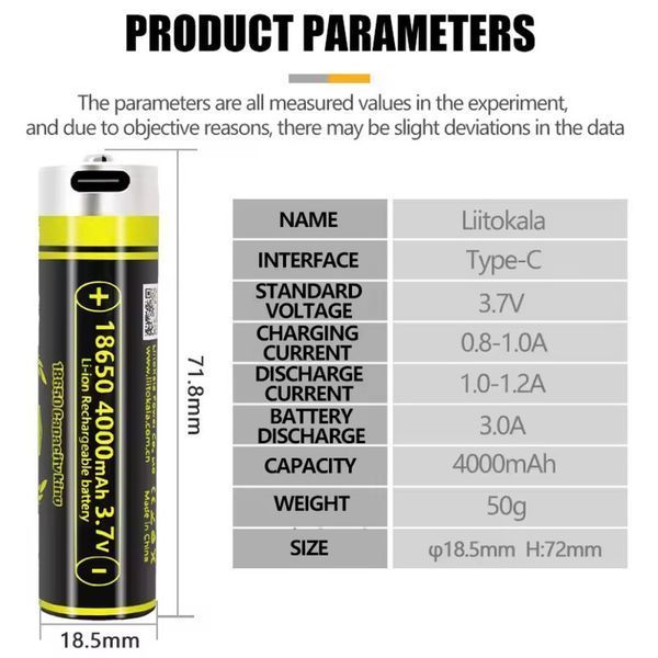 Акумулятор LiitoKala USB-King4000 18650 на 4000 mAh з USB USBKing4000 фото