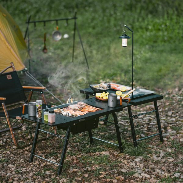Стіл для барбекю сталевий Naturehike CNK2350CF018, чорний 6976507663960 фото