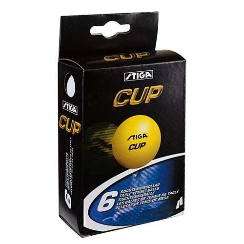 М'ячики для настільного тенісу Stiga Cup білі 6 шт (3 зірки 40 мм) C-6 фото