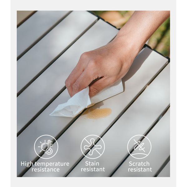 Складаний стіл Naturehike Simple Star T01 CNK2550JJ018, 89х60 см, вуглецева сталь, бежевий 6977465865090 фото