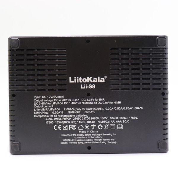 Зарядний пристрій LiitoKala Lii-S8 на 8 каналів для акумуляторів + автомобільний кабель Lii-S8 EU+Carcable фото