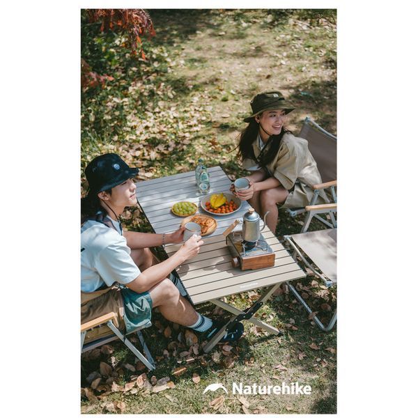 Складаний стіл Naturehike Simple Star T01 CNK2550JJ018, 89х60 см, вуглецева сталь, бежевий 6977465865090 фото