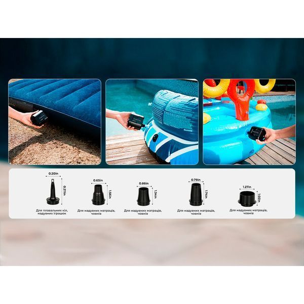 Портативний повітряний насос Flextail Evo Pump 3, 1000 л/хв, помаранчевий EP3G1300-OG-i фото
