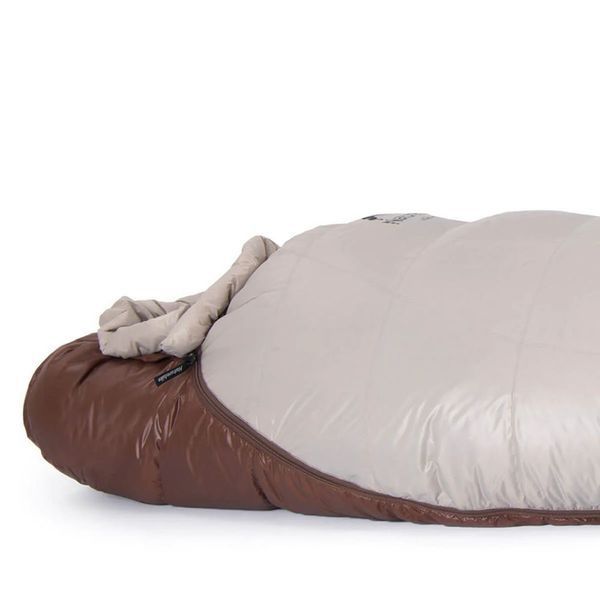 Спальник с натуральным пухом Naturehike Snowbird NH20YD001, p-р L, коричневый 720 г 6927595761304 фото