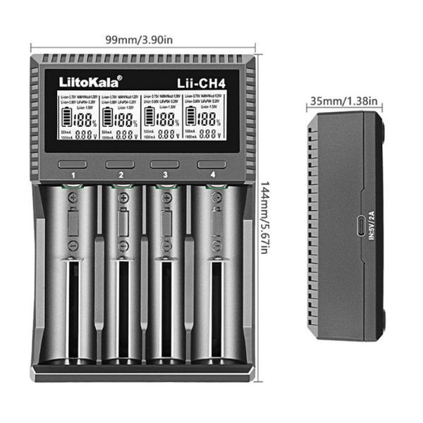 Универсальное зарядное устройство LiitoKala Lii-CH4 5V 2A на 4 канала Lii-CH4 фото