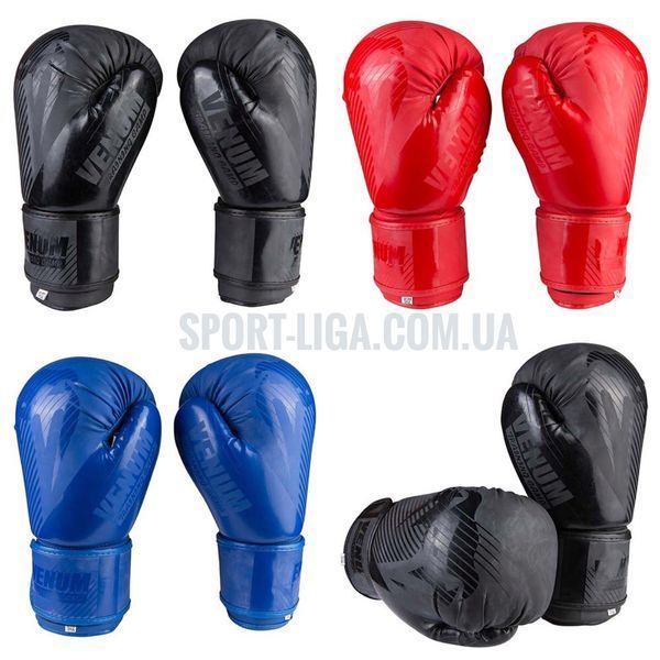 Боксерські рукавички Venum 8,10, 12 унцій матові VM2955/12BL фото
