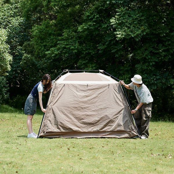 Намет з навісом Naturehike Village CNK2300ZP021, коричневий великий 6976023920189 фото
