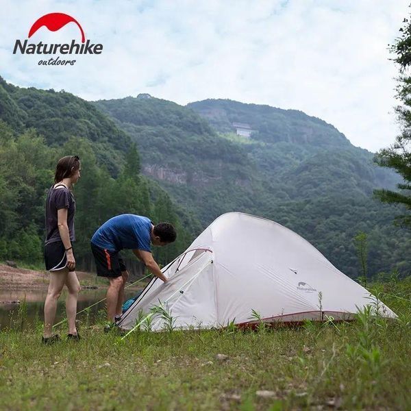 Намет надлегкий тримісний з футпринтом Naturehike Cloud Up 3 Updated NH18T030-T, 20D, темно-зелений 6927595765685 фото