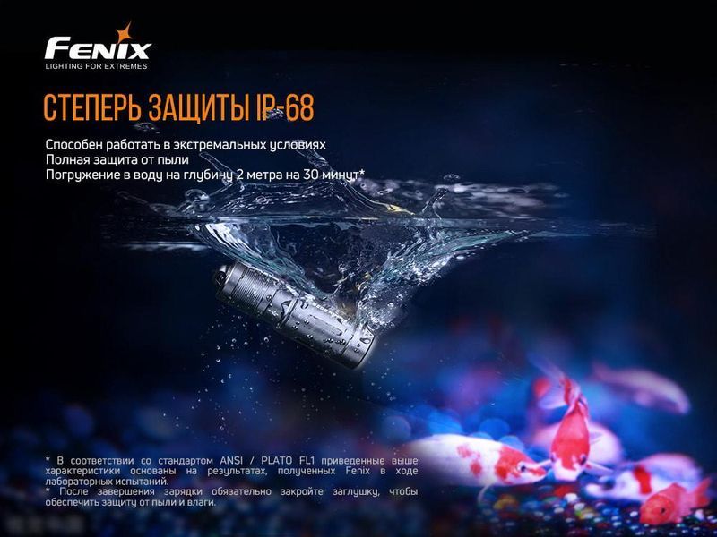Фонарь ручной Fenix E02R синий E02Rbl фото