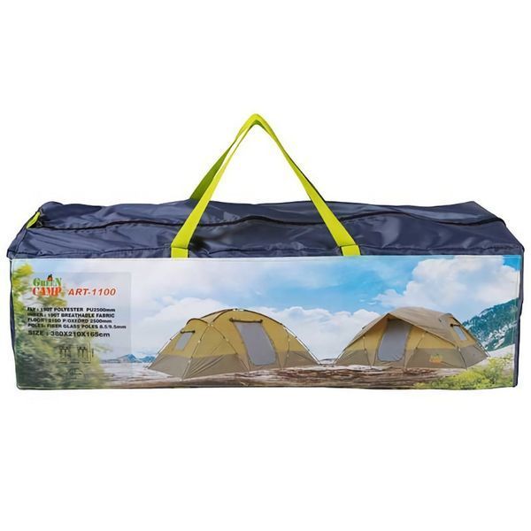 Палатка туристична 4 місна Green Camp 1100 з тамбуром GC1100 фото