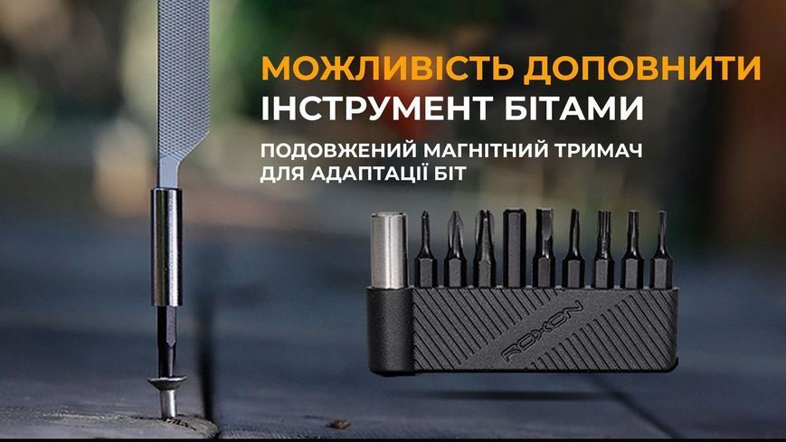Мини мультитул Roxon M3 со сменными битами, серый M3 фото