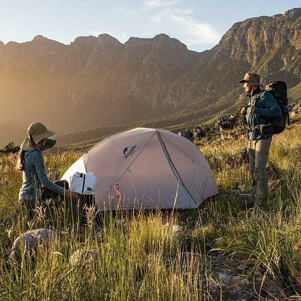 Палатка сверхлегкая двухместная с футпринтом Naturehike Star-River 2 Updated NH17T012-T, 20D, серо-красная 6927595716489 фото