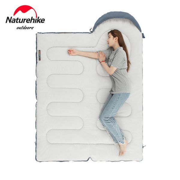 Спальник з капюшоном та закругленим дном Naturehike Y150 NH21MSD08 правий, темно-блакитний 6976507663885 фото