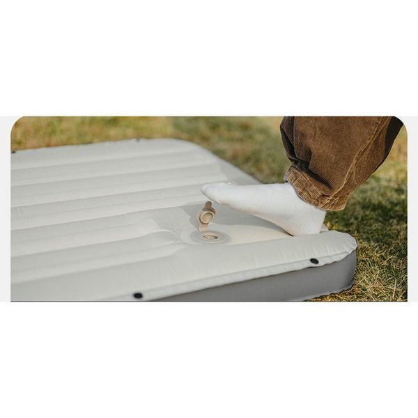 Матрац надувний одинарний Naturehike CNK2450WS035, 95 мм, із вбудованою помпою, білий 6927595796962 фото