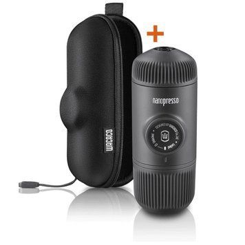 Портативная эспрессо кофеварка Wacaco Nanopresso серая с чехлом, механическая, для молотого кофе WNANOGRcase фото