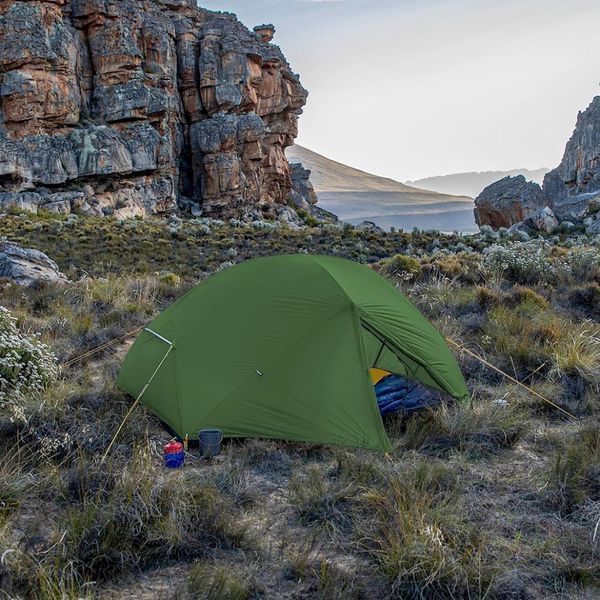 Палатка сверхлегкая двухместная с футпринтом Naturehike Mongar NH17T007-M, 210T, темно-зеленая 6927595767658 фото