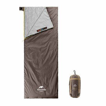 Спальник сверхлегкий Naturehike Summer LW180 NH21MSD09 левый, (15&deg;C), p-p XL, коричневый 6927595777985-L фото