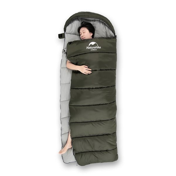Спальник з капюшоном Naturehike U250 NH20MSD07, (6&deg;C), лівий, темно-зелений 6927595767214-L фото