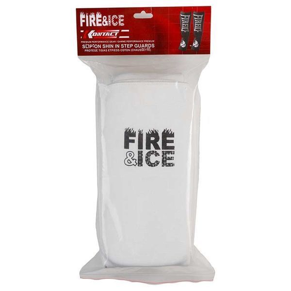 Захист гомілки FIRE&ICE | Щитки на ноги білі розмір L 1036FR-L фото