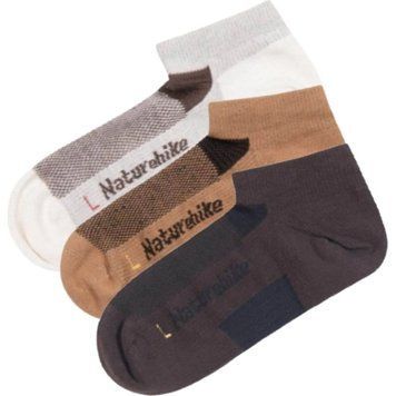 Носки быстро высыхающие Naturehike NH21FS013, 3 пары (бежевые, коричневые, черные), размер М 6927595775080 фото