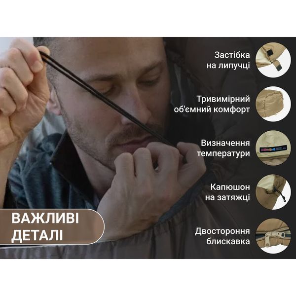 Спальник с капюшоном Naturehike MJ 600 CNK2300SD014, коричневый 6976023923098 фото
