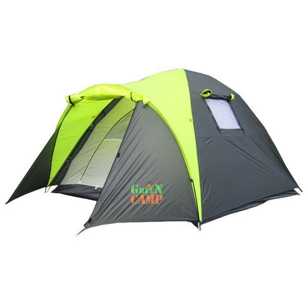 Палатка тримісна Green Camp туристична з тамбуром 1011 GC1011 фото