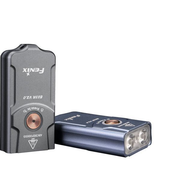Фонарь наключной Fenix E03R V2.0, серый E03RV20GR фото