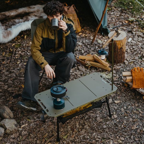 Складаний стіл Naturehike CNK2450JJ025, 80х40 см, алюміній, оливковий 6977465868626 фото