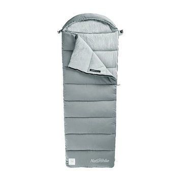 Спальник з капюшоном із звичайним мішком для зберігання Naturehike M400 CNK2350WS023, (1&deg;C), лівий, сірий 6927595776049 фото