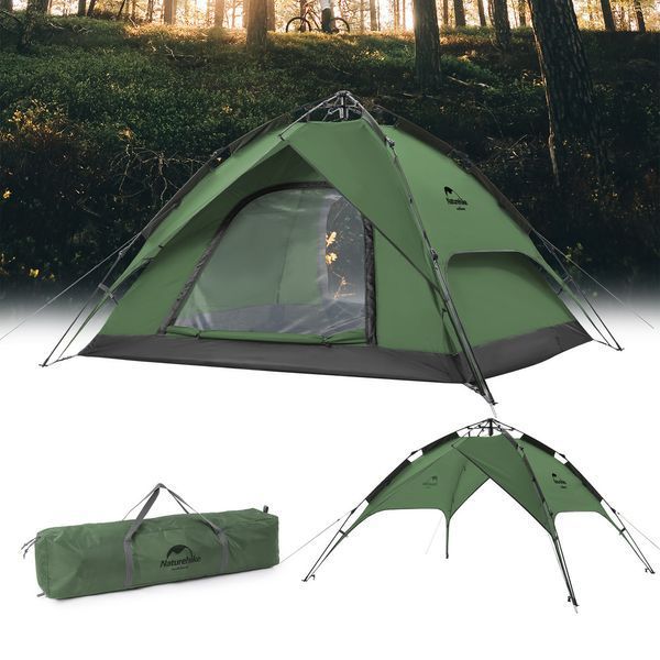 Намет тримісний автоматичний Naturehike NH21ZP008, темно-зелений 6976023922336 фото