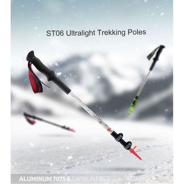 Треккинговая палка 3-х секционная Naturehike ST06 NH17D006-D, серебристая 6927595748602 фото