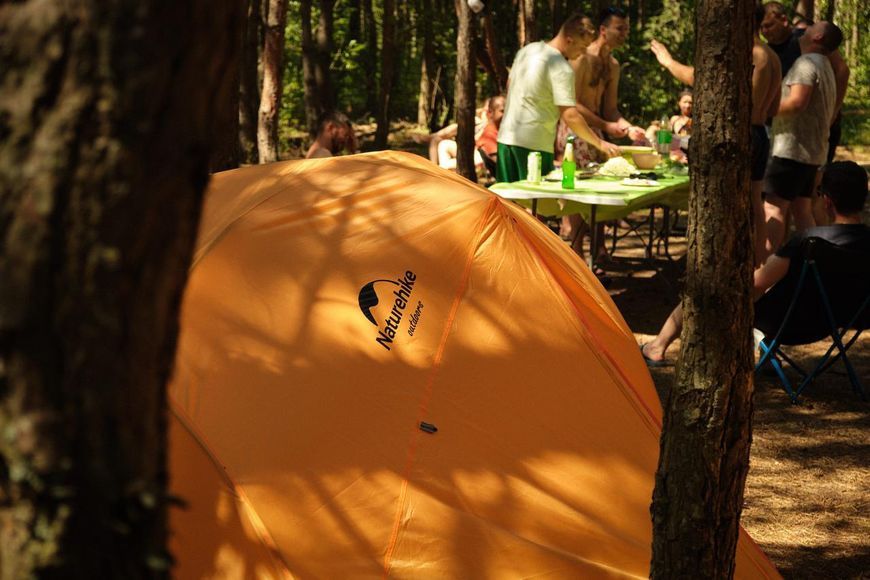 Намет надлегкий двомісний з футпринтом Naturehike Star-River 2 Updated NH17T012-T, 210T, помаранчевий 6927595716519 фото