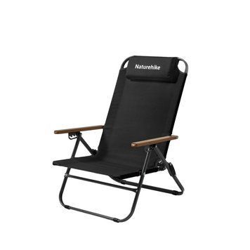 Кресло складное с регулируемым наклоном Naturehike CNK2550JJ012, углеродистая сталь, черный 6927595774601 фото