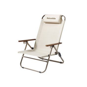Кресло складное с регулируемым наклоном Naturehike CNK2550JJ012, углеродистая сталь, бежевый 6927595774618 фото
