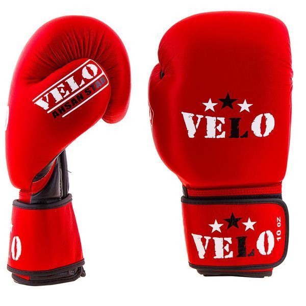 Перчатки для бокса Velo AIBA, кожа VLS01-12B фото