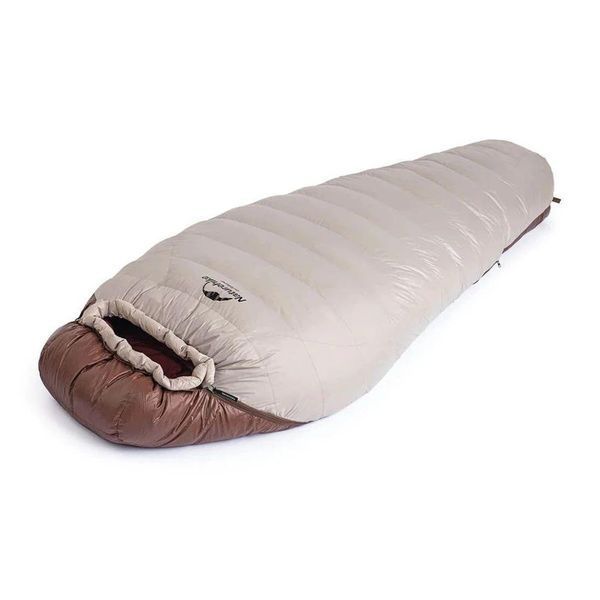 Спальник с натуральным пухом Naturehike Snowbird NH20YD001, p-р M, коричневый 350 г 6927595762127 фото