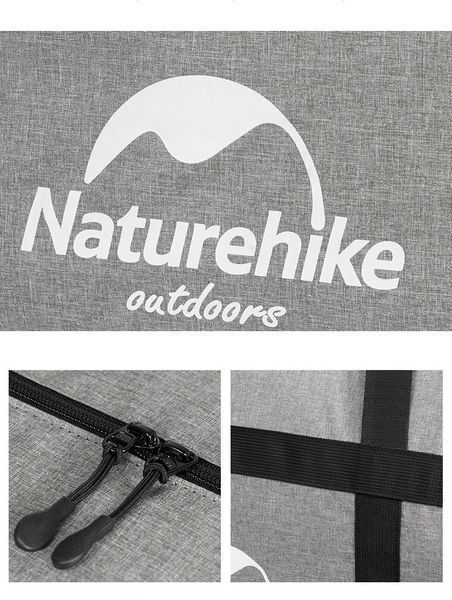 Сумка-баул для зберігання портативна Naturehike NH17S021-M, 45 л, сірий 6927595724910 фото