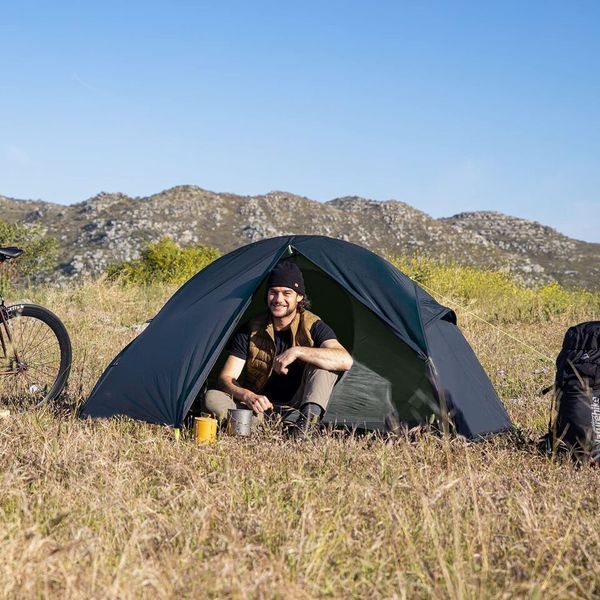 Намет надлегкий одномісний з футпринтом&nbsp;Naturehike Cycling&nbsp;1&nbsp;NH18A095-D, 210T, темний синій 6927595737743 фото