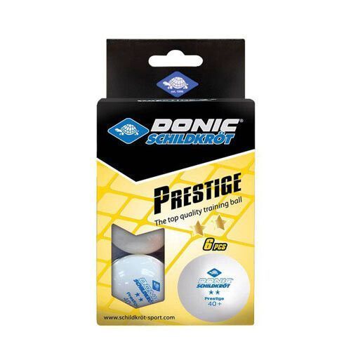 М'ячики для настільного тенісу Donic Prestige білі 6 шт (2 зірки 40 мм) 658021 фото