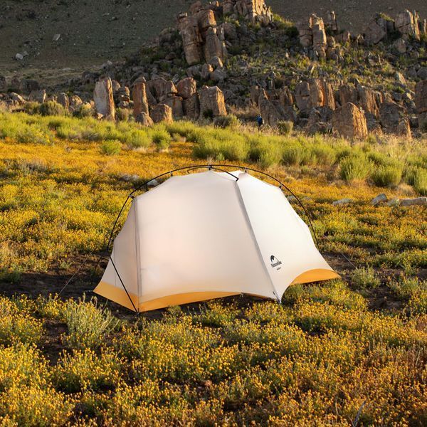 Палатка сверхлегкая одноместная Naturehike NH21ZP003, серо-желтая 6927595775424 фото