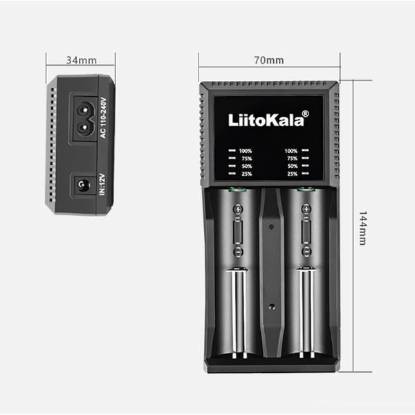 Универсальное зарядное устройство LiitoKala Lii-PL2 EU на 2 канала Lii-PL2 EU фото
