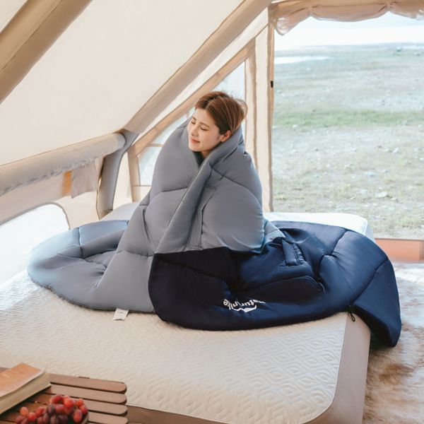 Спальник з капюшоном Naturehike Sunny Day PL02 U250 CNK2550WS028, (8,5&deg;C), лівий, блакитно-синій 6977465868381 фото